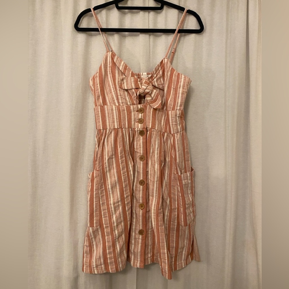 Pink stripe sundress. Cute and casual.